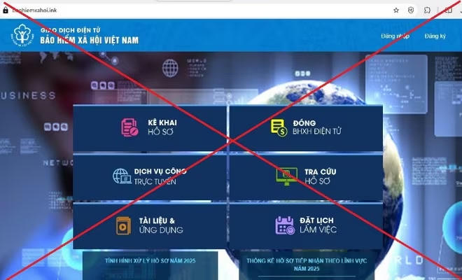Người dân cần cảnh giác các trang web giả mạo Bảo hiểm xã hội Việt Nam.