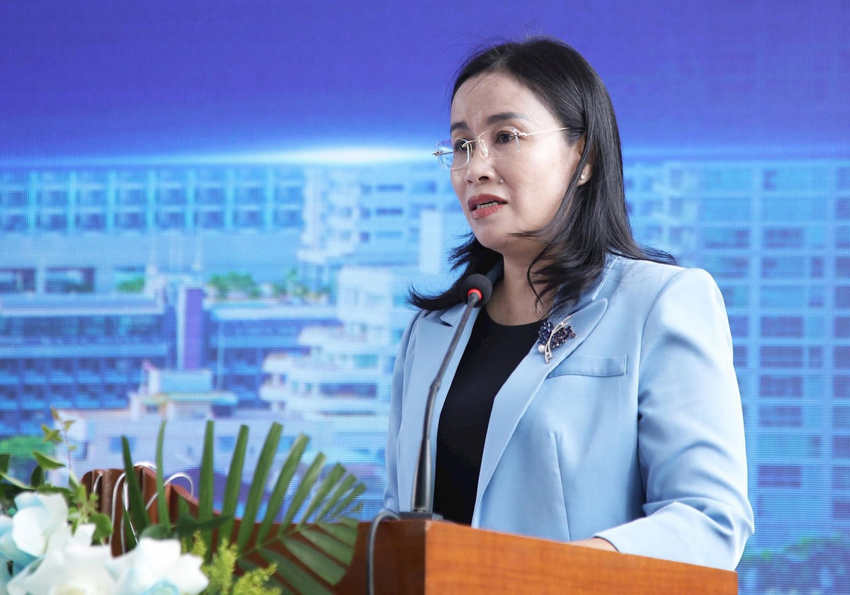 Phó Chủ tịch UBND TP Đà Nẵng Nguyễn Thị Anh Thi phát biểu tại lễ tiếp nhận. Ảnh: CV.