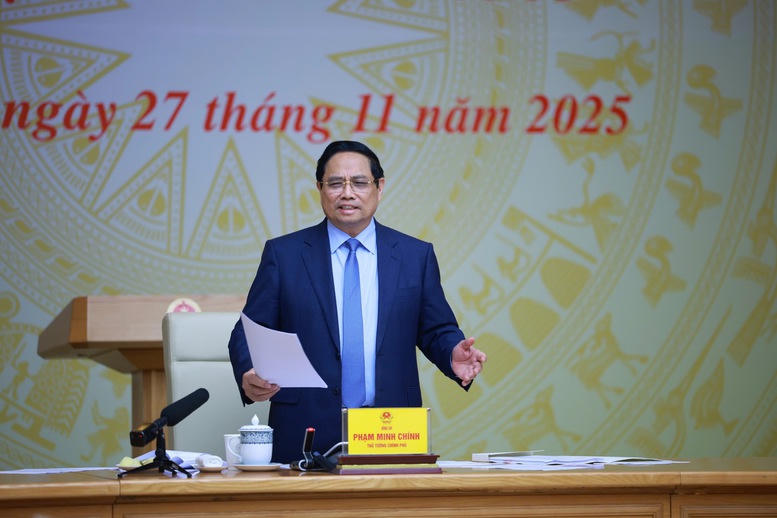 Thủ tướng Phạm Minh Chính phát biểu tại phiên họp. Ảnh: Nhật Bắc