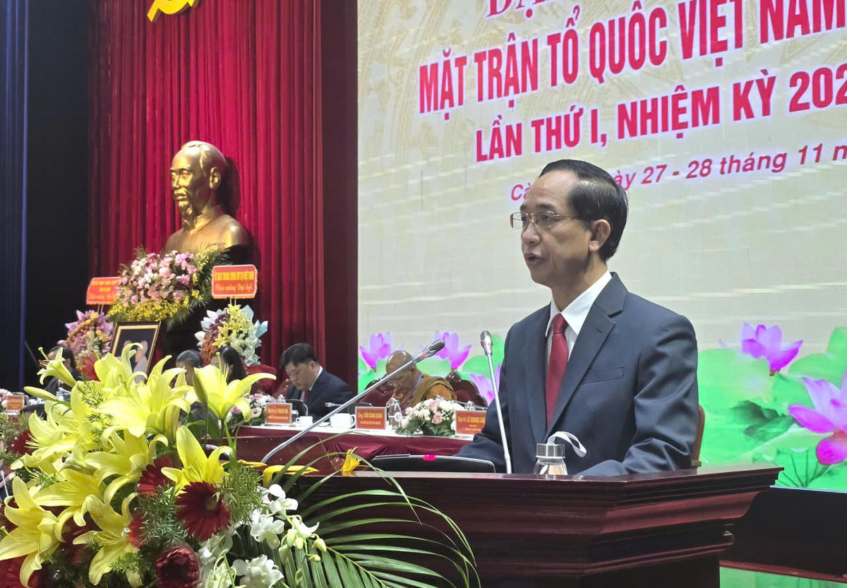 Đại hội đã hiệp thương, thống nhất cử cử ông Hồ Thanh Thủy, Phó Bí thư Tỉnh ủy giữ chức Chủ tịch Ủy ban MTTQ Việt Nam tỉnh Cà Mau. Ảnh: Nguyên Du