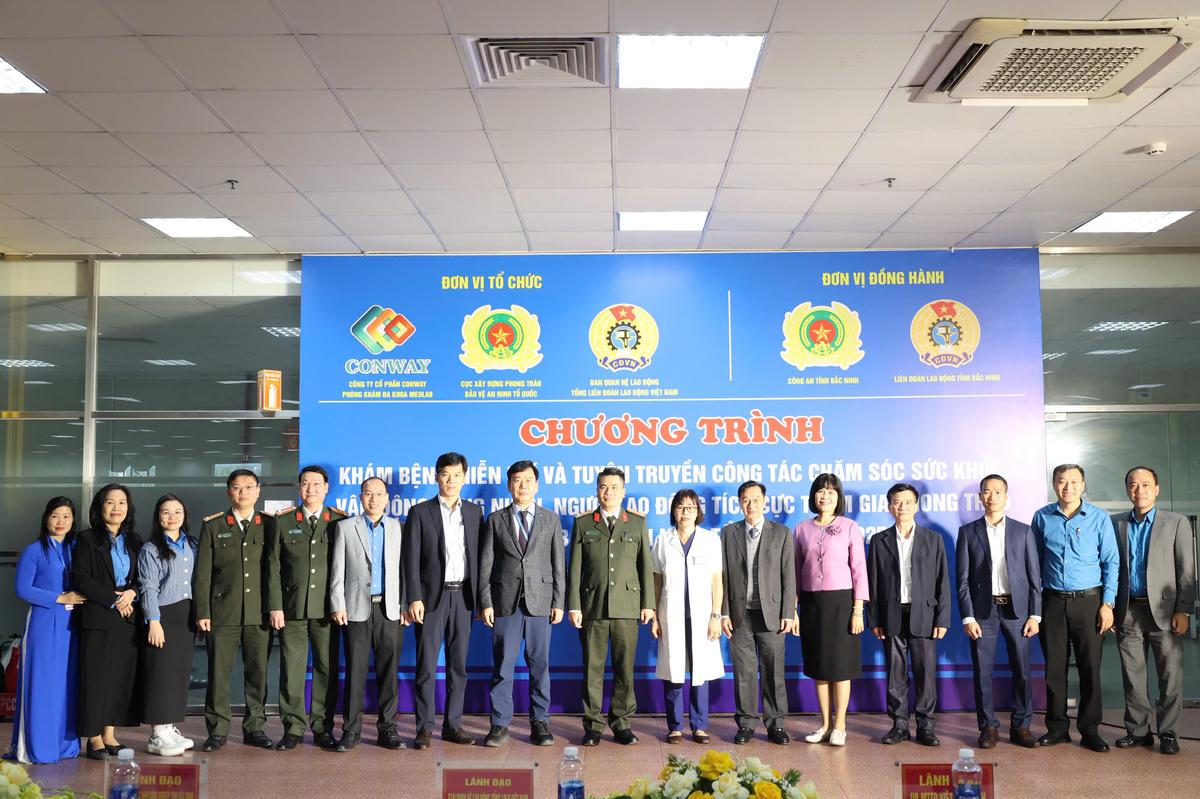 LĐLĐ tỉnh Bắc Ninh tổ chức khám sức khỏe miễn phí cho người lao động.