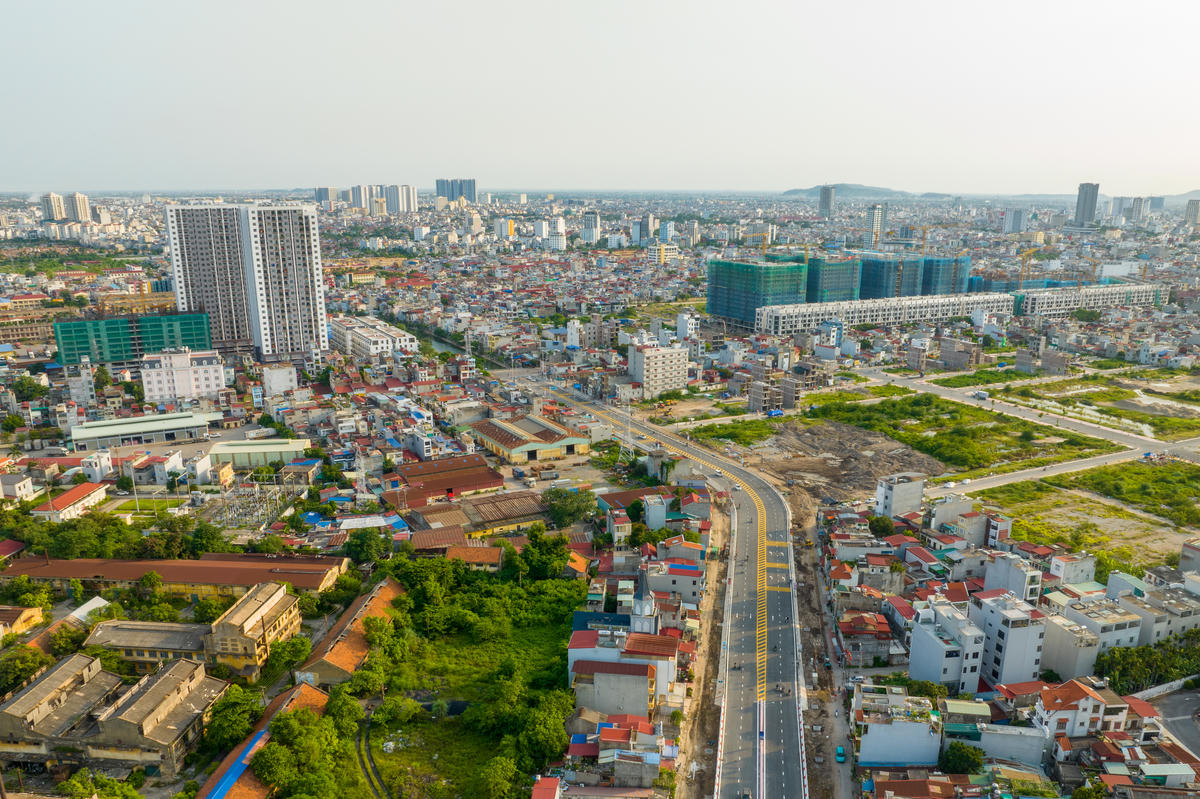 Hai dự án NOXH lớn của TP Hải Phòng toạ lạc tại vị trí đắc địa của phường Ngô Quyền. Ảnh: PT.