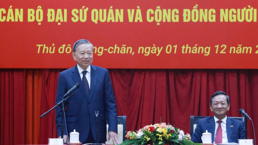 Tổng Bí thư đánh giá cao vai trò cầu nối hữu nghị của cộng đồng người Việt tại Lào