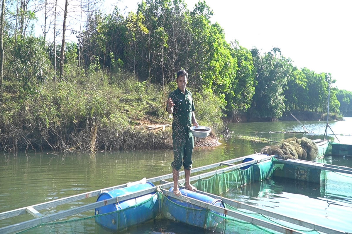Mô hình chăn nuôi, kết hợp trồng trọt từng bước giúp người dân ở các xã vùng núi vươn lên thoát nghèo bền vững. Ảnh: N.Q.