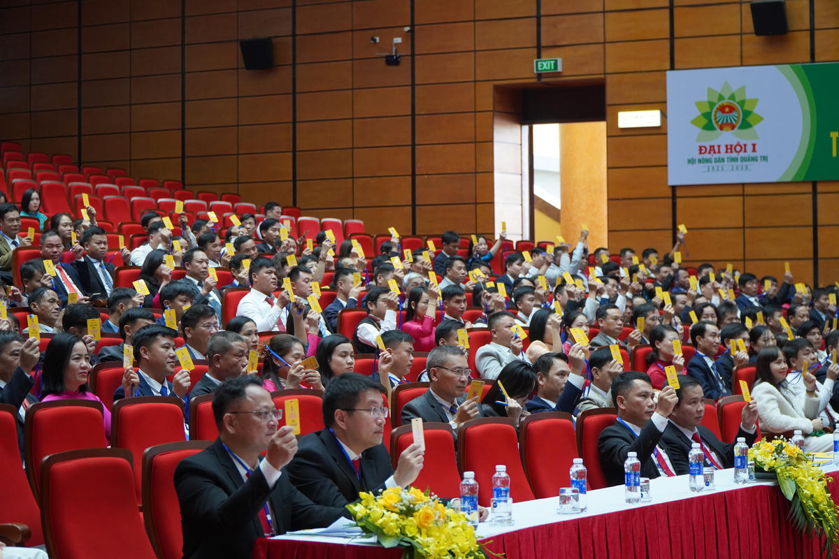 Đại biểu thông qua các nội dung tại Đại hội. Ảnh: X.T.