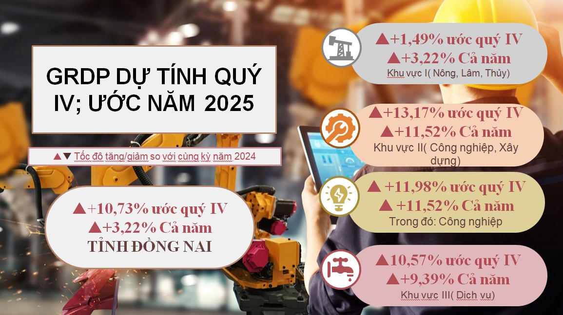 Đồng Nai bứt phá mạnh mẽ, GRDP năm 2025 vượt mục tiêu, khẳng định vai trò đầu tàu kinh tế của vùng và cả nước