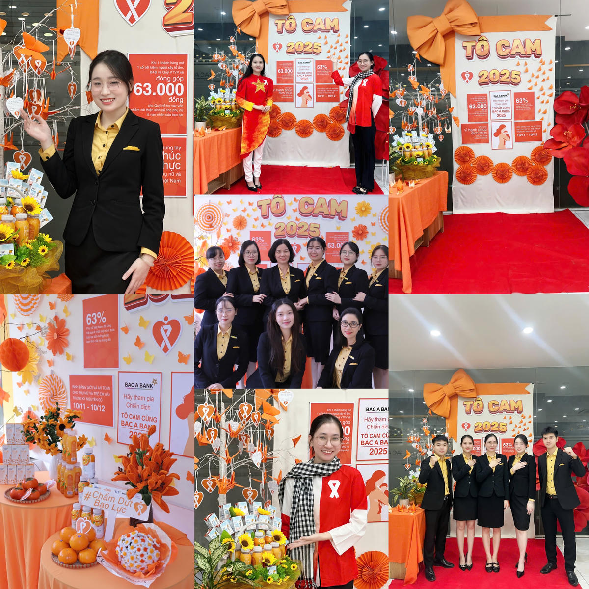 CBNV tại BAB - chi nhánh Đông Anh (Hà Nội) và Hà Nam (cũ) hào hứng check-in tại góc cam