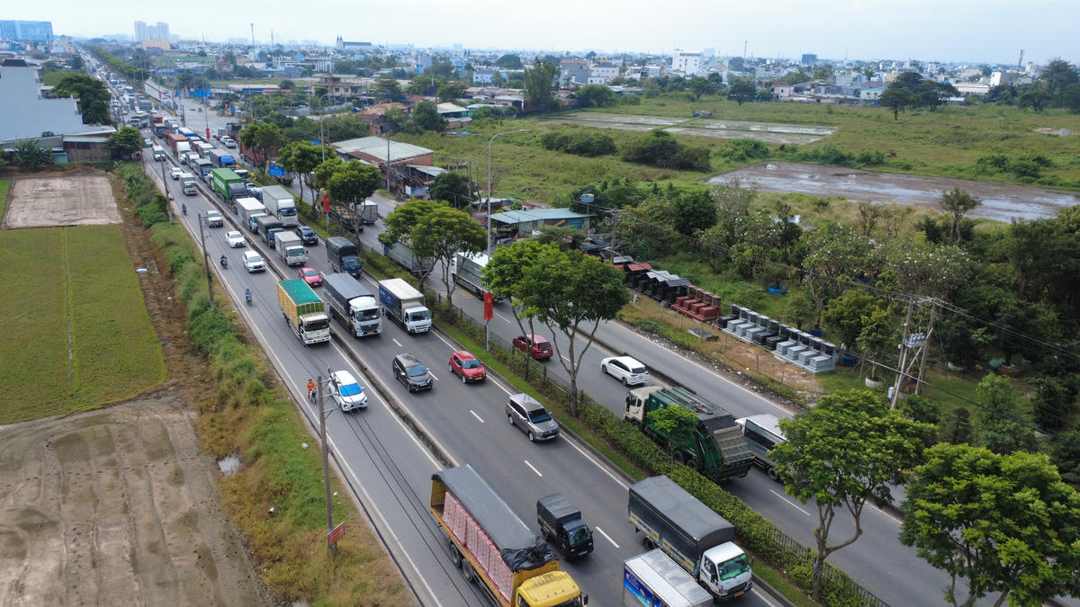 Ngoài giải quyết ùn tắc, dự án mở rộng sẽ nhằm tăng tính kết nối, hiệu quả khai thác đường Vành đai 3 TP Hồ Chí Minh sắp hoàn thành. Ảnh: Đ.Xá.