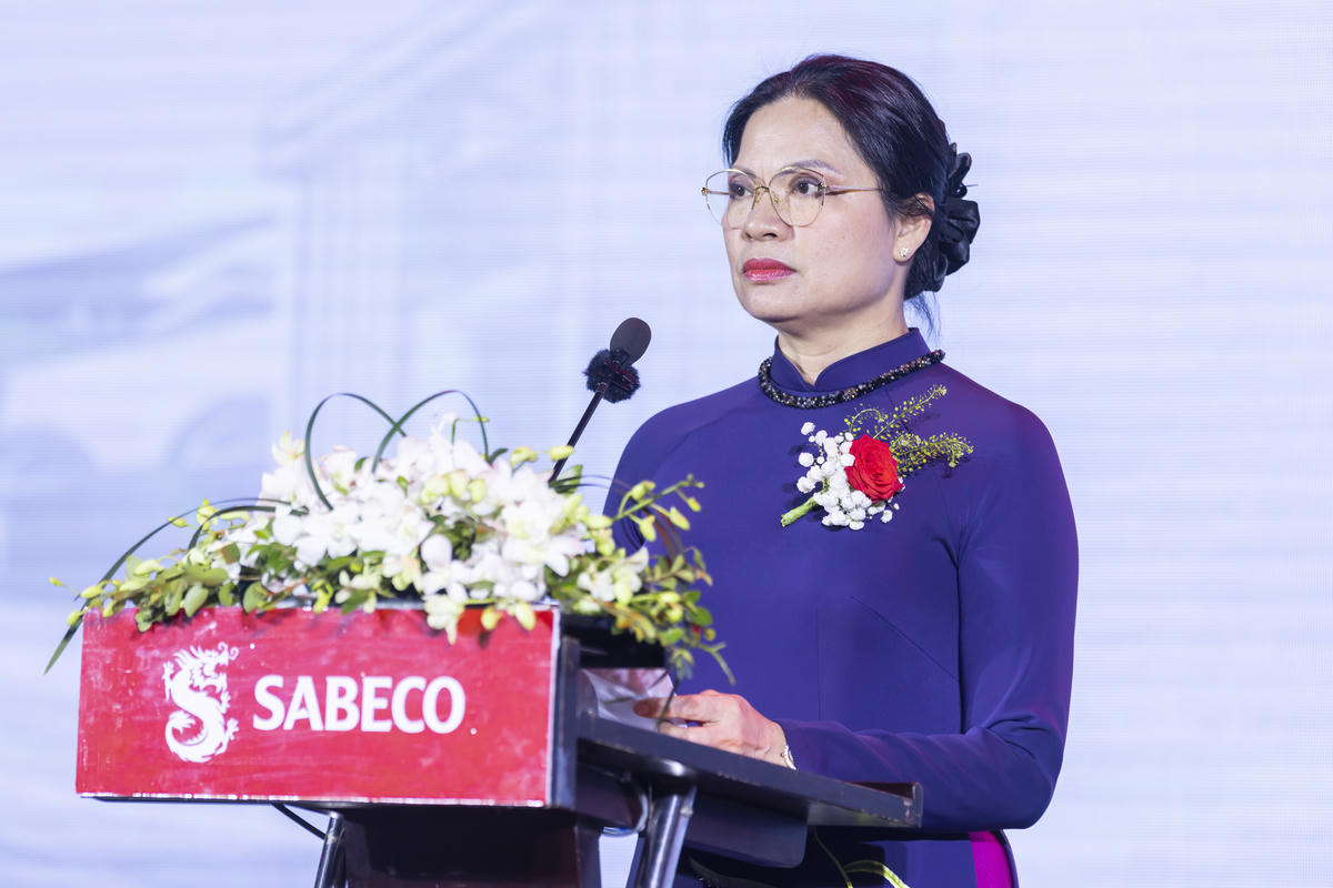 Phó Chủ tịch UBTƯ MTTQ Việt Nam Hà Thị Nga phát biểu tại buổi lễ. Ảnh: Quang Vinh