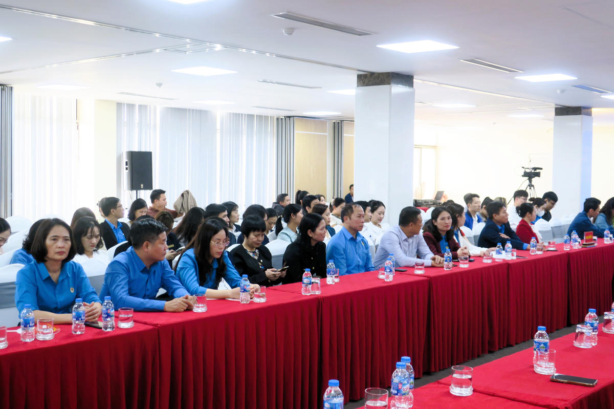 Cán bộ, đoàn viên công đoàn tham dự Hội nghị. Ảnh: ĐT.&nbsp;
