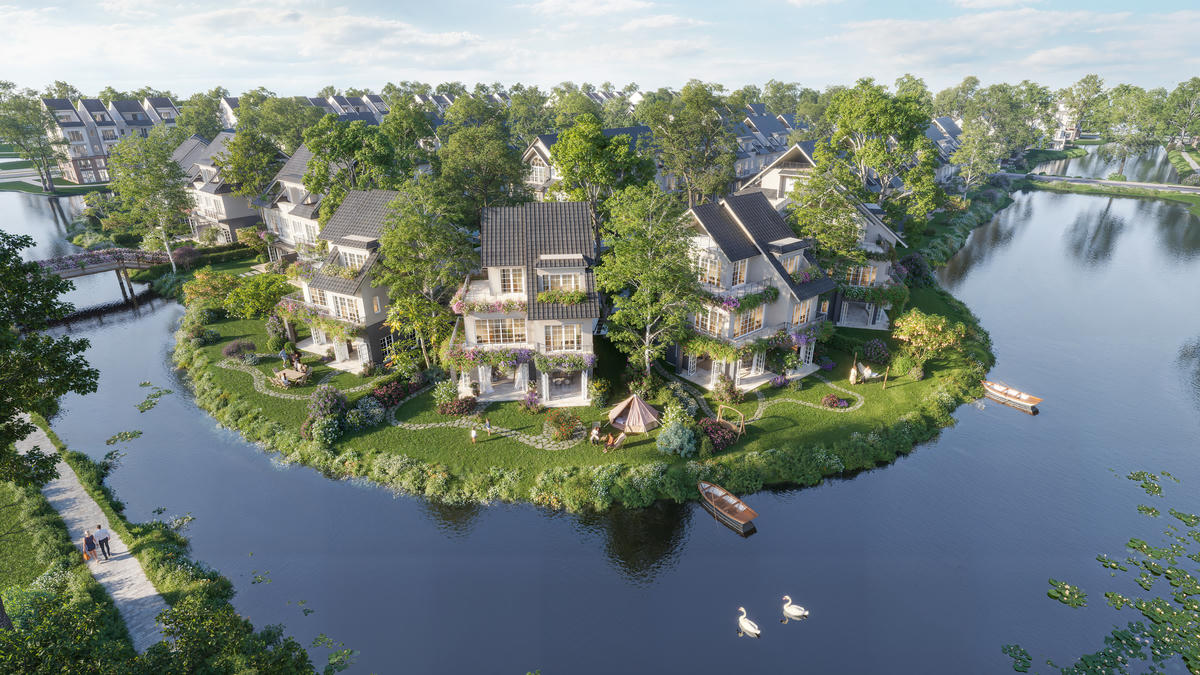 Central Island – “nhà giữa đảo xanh” tại đại đô thị Eco Central Park. Ảnh: ECP
