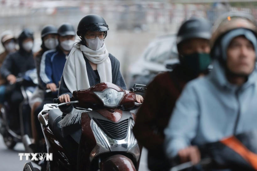 Bắc Bộ sáng và đêm trời rét. (Ảnh: Minh Quyết/TTXVN).