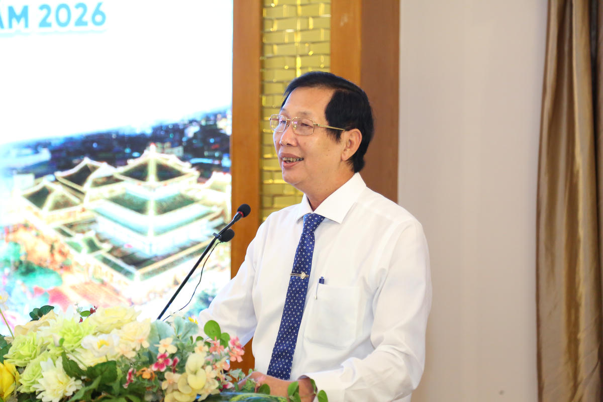 Phó Chủ tịch UBND tỉnh An Giang Lê Văn Phước phát biểu tại hội nghị. (ảnh: Thanh Tiến)