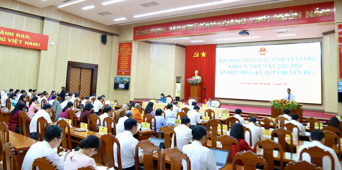 HĐND tỉnh An Giang Khóa X, nhiệm kỳ 2021 - 2026 tổ chức Kỳ họp thứ 6. (ảnh: Thanh Tiến)