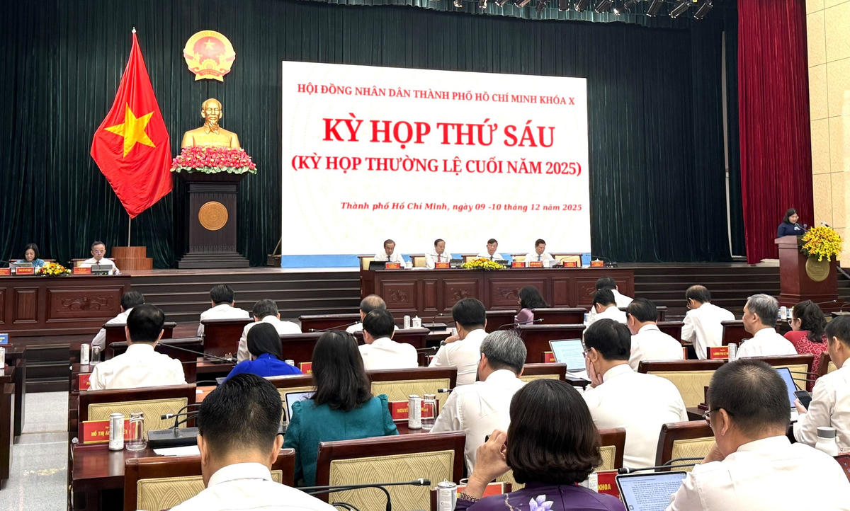 Quang cảnh kỳ họp HĐND TP Hồ Chí Minh sáng 9/12. Ảnh: H.T