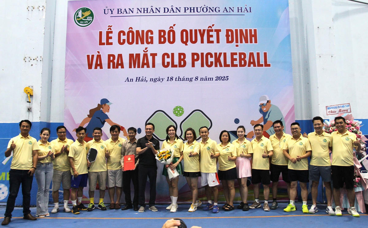 CLB Pickleball phường An Hải. Ảnh: Nguyễn Tú.