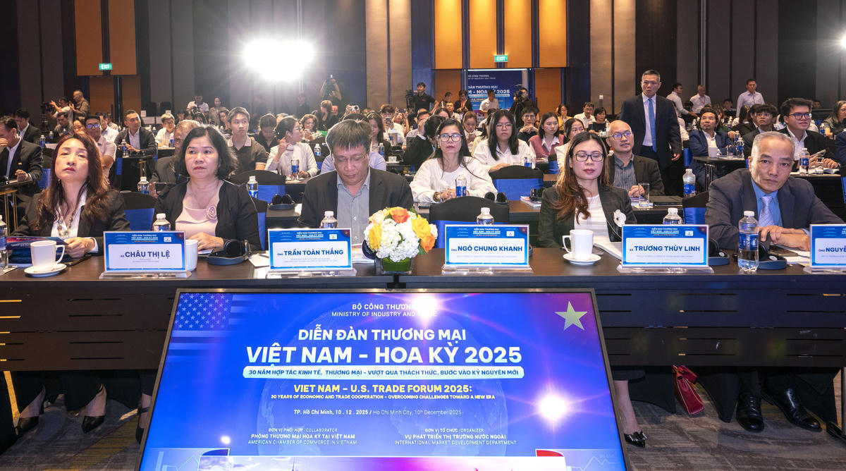 Diễn đàn Thương mại Việt Nam - Hoa Kỳ cũng hướng đến tháo gỡ khó khăn, rào cản trong thương mại. Ảnh: S.X