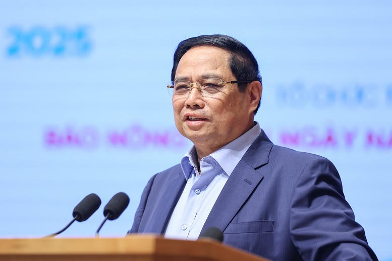 Thủ tướng Phạm Minh Chính phát biểu tại Hội nghị. Ảnh: Nhật Bắc