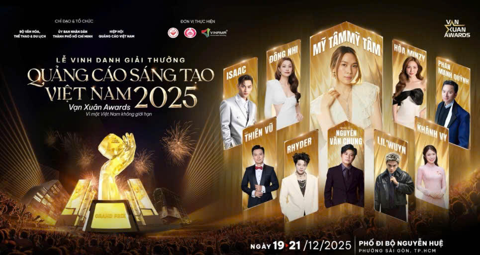 Dàn line-up V-pop xác nhận biểu diễn tại Concert Gala Night Vạn Xuân Awards 2025. Ảnh: BTC.