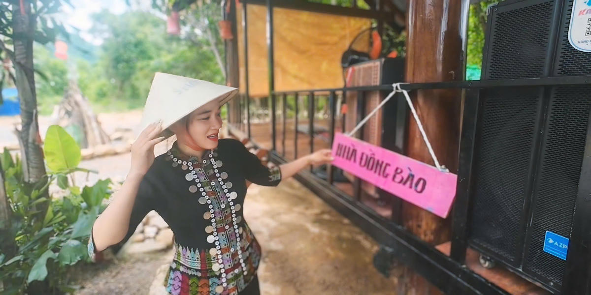 Chỗ nghỉ ngơi trong điểm du lịch mang đậm bản sắc văn hóa dân tộc người Bru - Vân Kiều. Ảnh: CTV