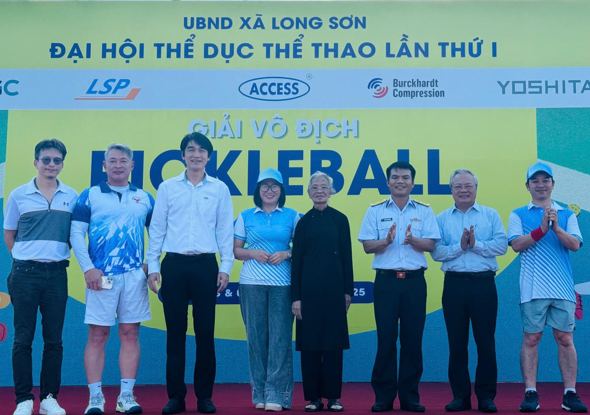 Hoạt động thể thao do Tổ hợp hoá dầu Long Sơn và UBND xã Long Sơn, TP Hồ Chí Minh phối hợp tổ chức. Ảnh: LSP.