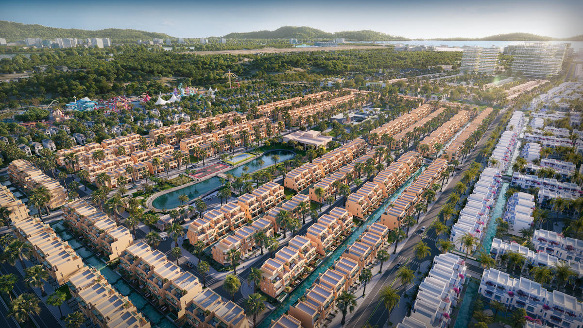 Phối cảnh phân khu Sông Town - bất động sản biển sở hữu lâu dài, viên kim cương quý giá bên bờ biển Bãi Dài.