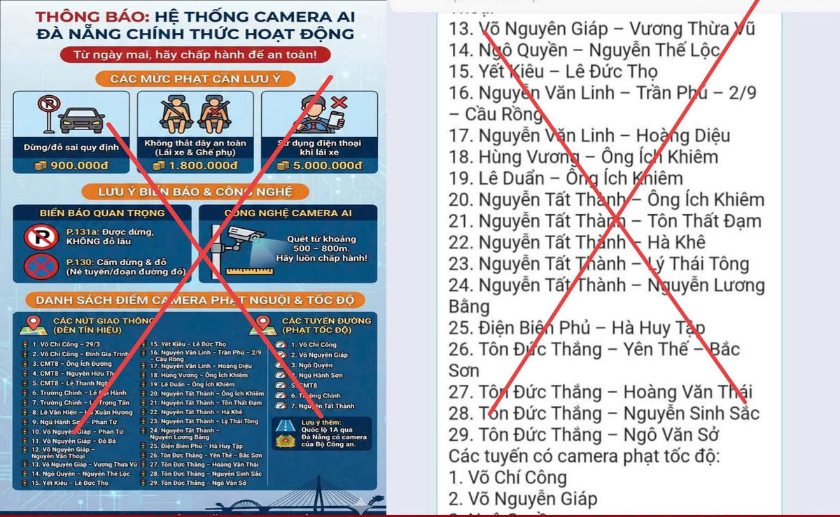 Thông tin hệ thống camera giám sát ứng dụng trí tuệ nhân tạo lan trên mạng xã hội là không chính xác. Ảnh: Công an cung cấp.