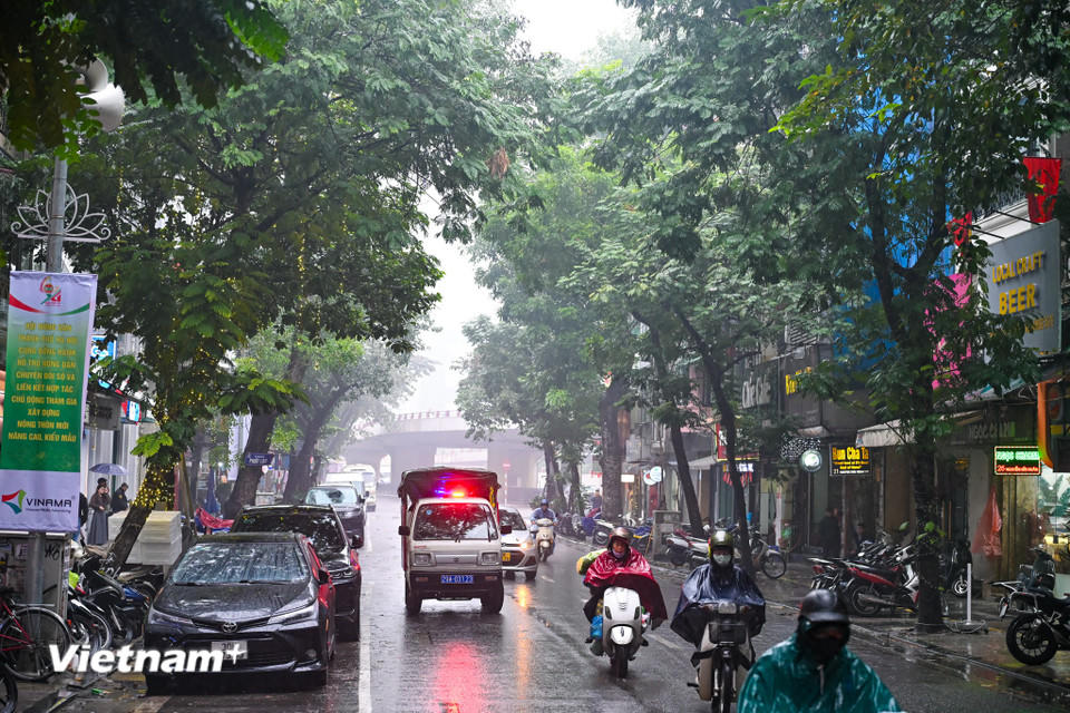 Sáng 13/12, các đơn vị trên địa bàn thành phố Hà Nội đồng loạt triển khai lập lại trật tự, văn minh đô thị trên địa bàn. (Ảnh: Minh Sơn/Vietnam+)