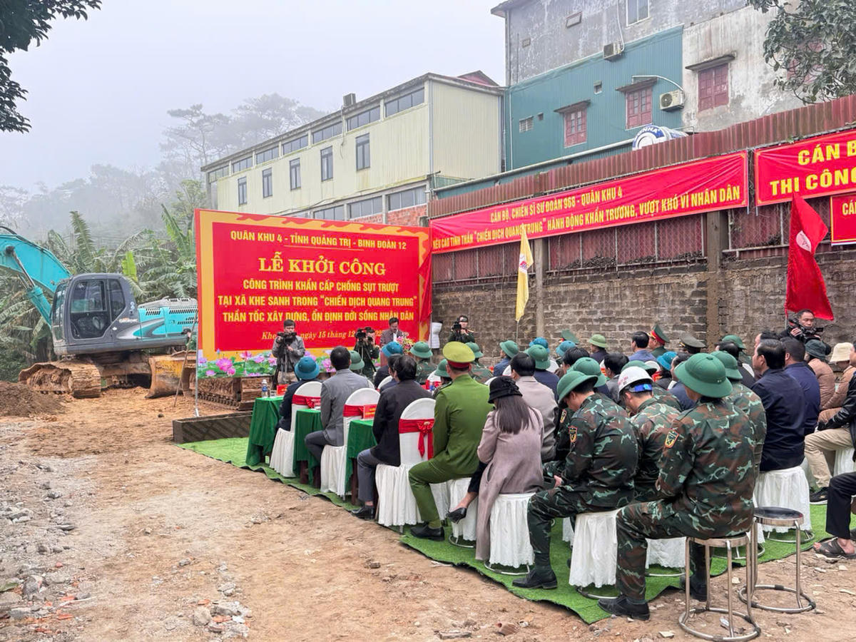 Quang cảnh lễ khởi công. Ảnh: UB.