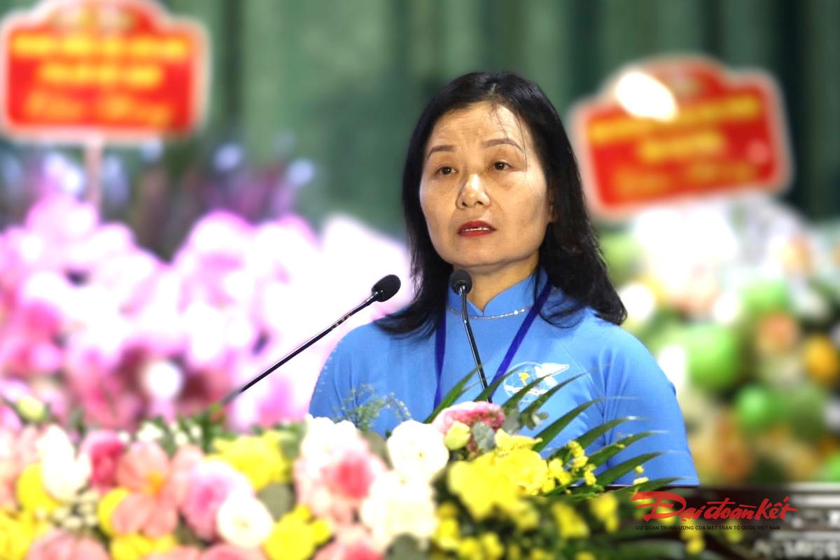 Bà Hà Thị Đào, Phó Chủ tịch Ủy ban MTTQ tỉnh, Chủ tịch Hội Liên hiệp Phụ nữ tỉnh Thái Nguyên. Ảnh: Toán Nguyễn.