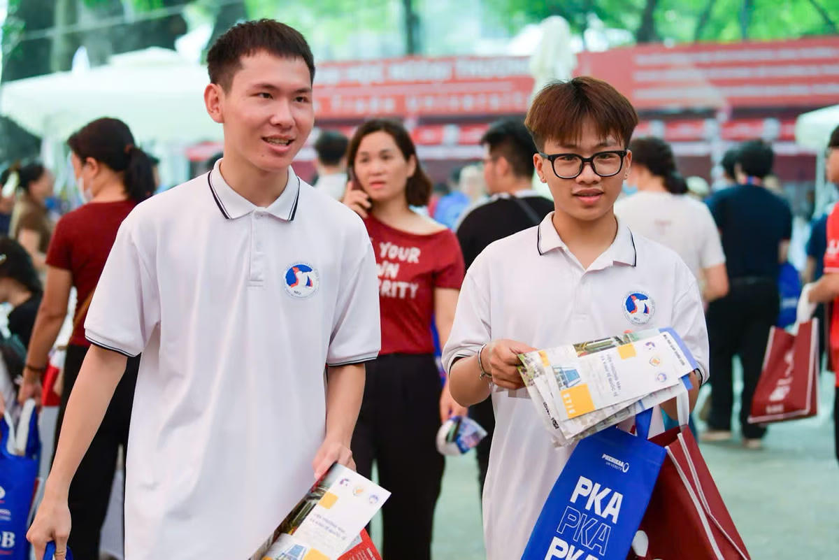 Thí sinh tại một ngày hội tuyển sinh năm 2025.