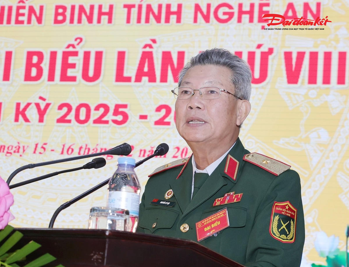 Thiếu tướng Nguyễn Sỹ Hội - Phó Chủ tịch Uỷ ban MTTQ tỉnh, Chủ tịch Hội CCB tỉnh Nghệ An khoá VII tiếp tục được Đại hội bầu giữ chức Chủ tịch Hội CCB tỉnh Nghệ An khoá VIII, nhiệm kỳ 2025-2030. Ảnh: ĐB.