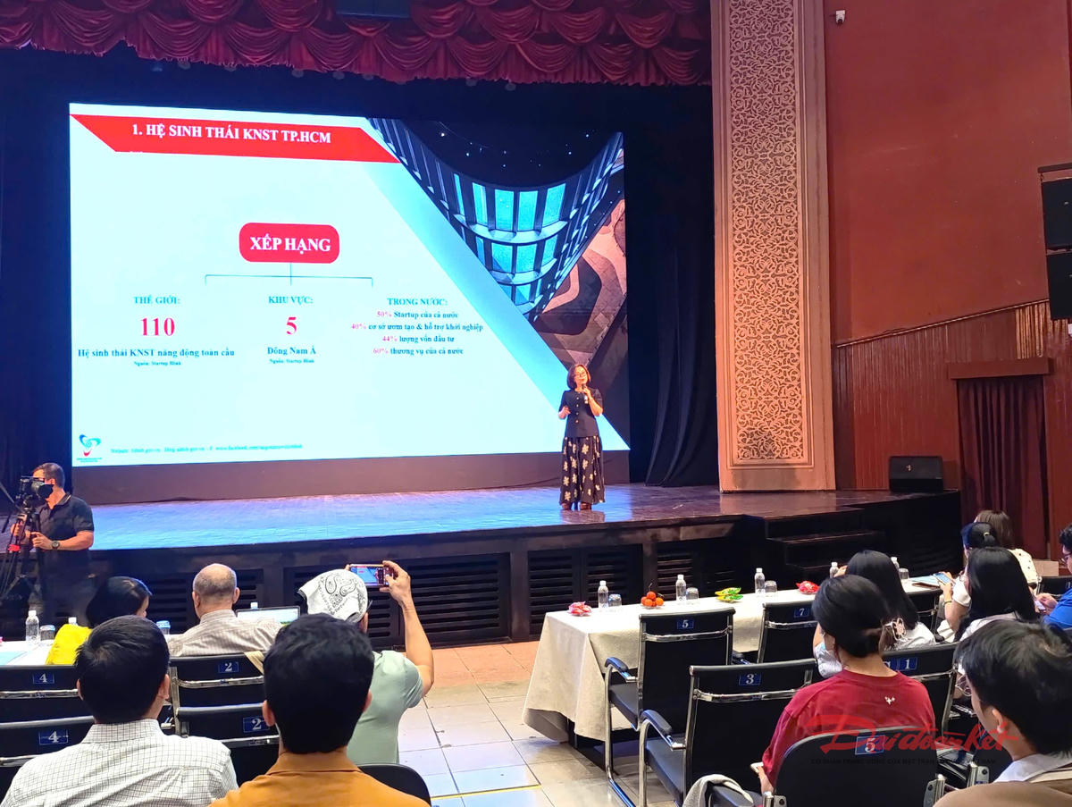 Hội nghị thu hút hơn 500 sinh viên, thanh niên tham gia tìm hiểu các lĩnh vực khuyến khích khởi nghiệp của thành phố. Ảnh: Hồng Phúc. 