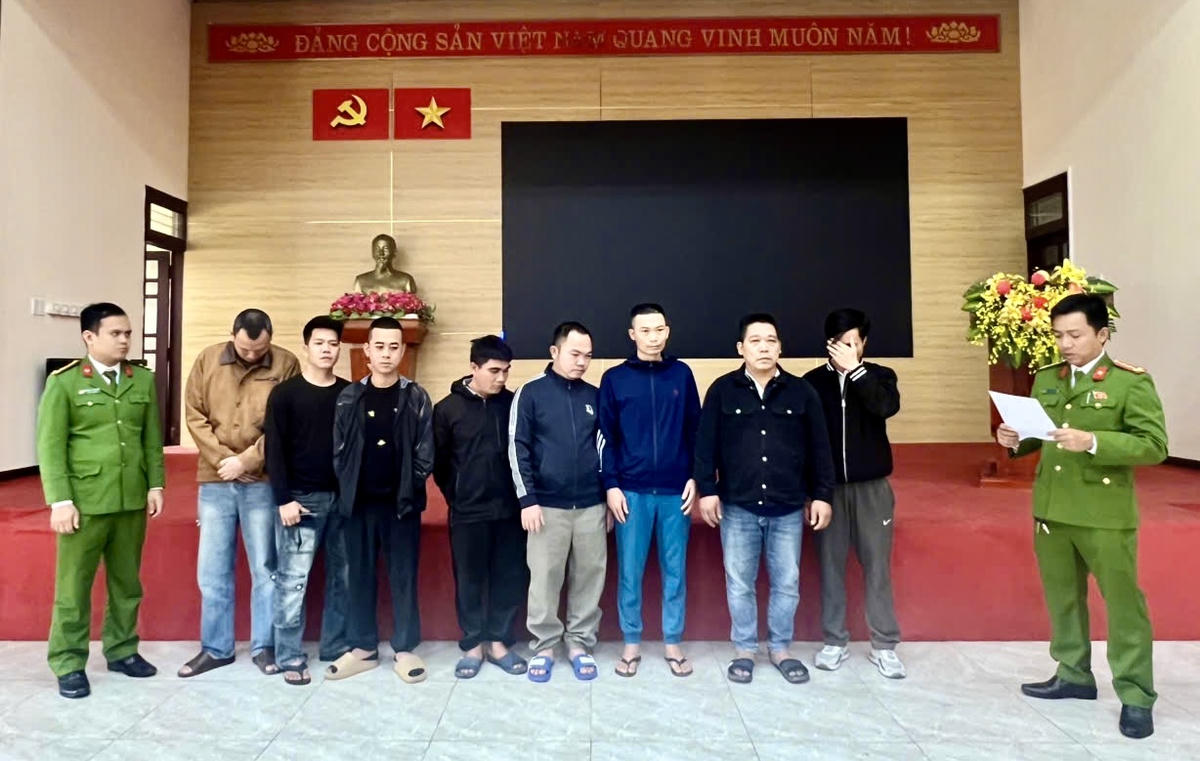 Các đối tượng bị bắt giữ. Ảnh: CAQT