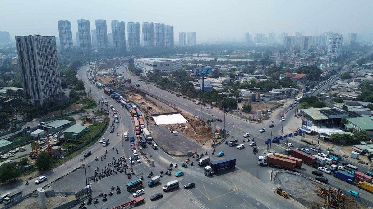 Dự án xây dựng nút giao An Phú sẽ hoàn thành giữa năm 2026 tới. Ảnh: Đ.X.