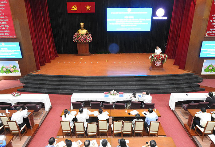 Quang cảnh hội nghị hướng dẫn giới thiệu người ứng cử đại biểu Quốc hội khóa XVI và đại biểu HĐND TP Hồ Chí Minh khóa XI, nhiệm kỳ 2026-2031. Ảnh: T.PH.