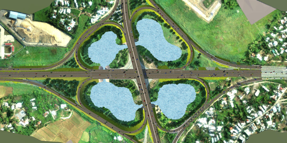 Nút giao hình hoa thị. Ảnh: Nguyễn Tú.