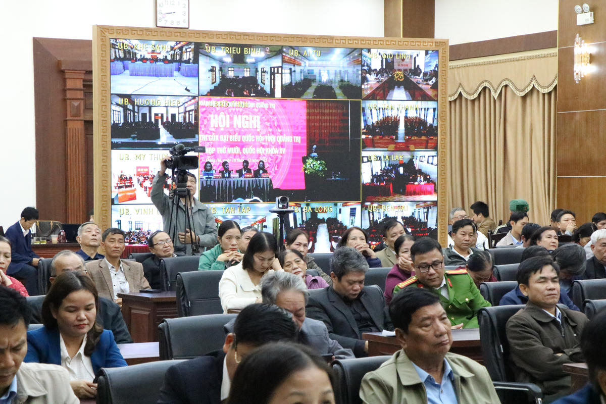 Hội nghị được tổ chức trực tiếp kết hợp trực tuyến đến các xã, phường, đặc khu trên địa bàn tỉnh. Ảnh: V.T.