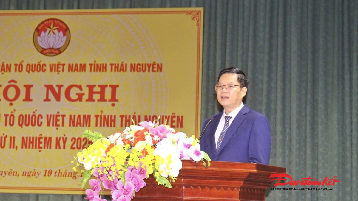 Ông Đinh Quang Tuyên, Phó Bí thư Tỉnh ủy, Chủ tịch Ủy ban MTTQ tỉnh Thái Nguyên. Ảnh: TN.