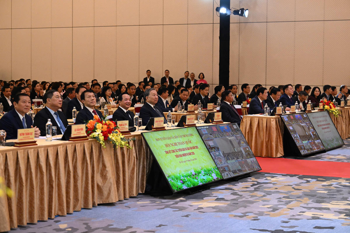 Tổng Bí thư Tô Lâm và các đại biểu dự Hội nghị. Ảnh: Việt Trung