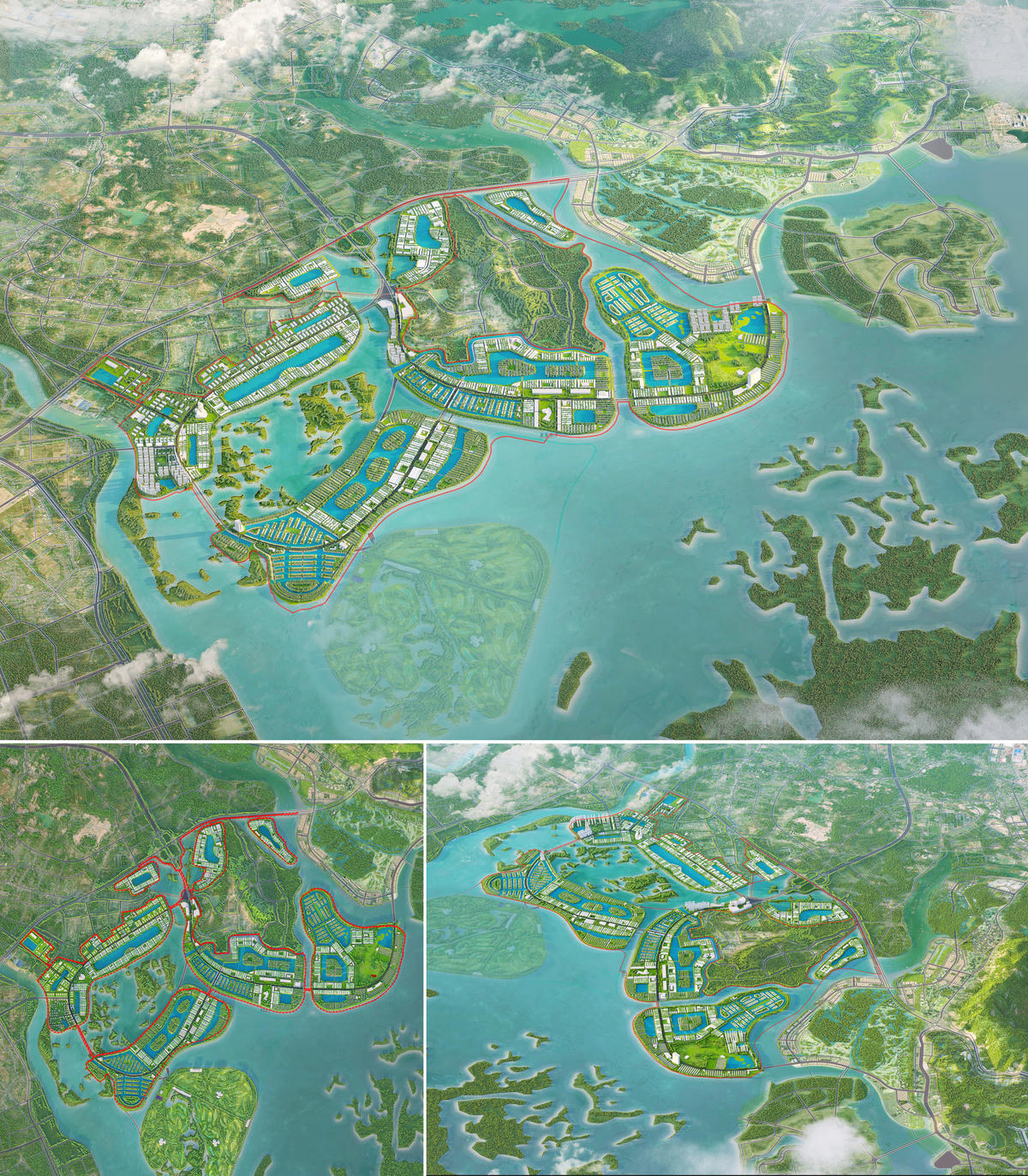 Phối cảnh&nbsp;dự án Khu đô thị phức hợp Hạ Long Xanh.