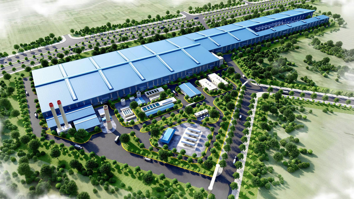 Phối cảnh dự án ray đường sắt và thép đặc biệt Hòa Phát Dung Quất 10.000 tỷ đồng xã Vạn Tường, tỉnh Quảng Ngãi. Ảnh HPG.