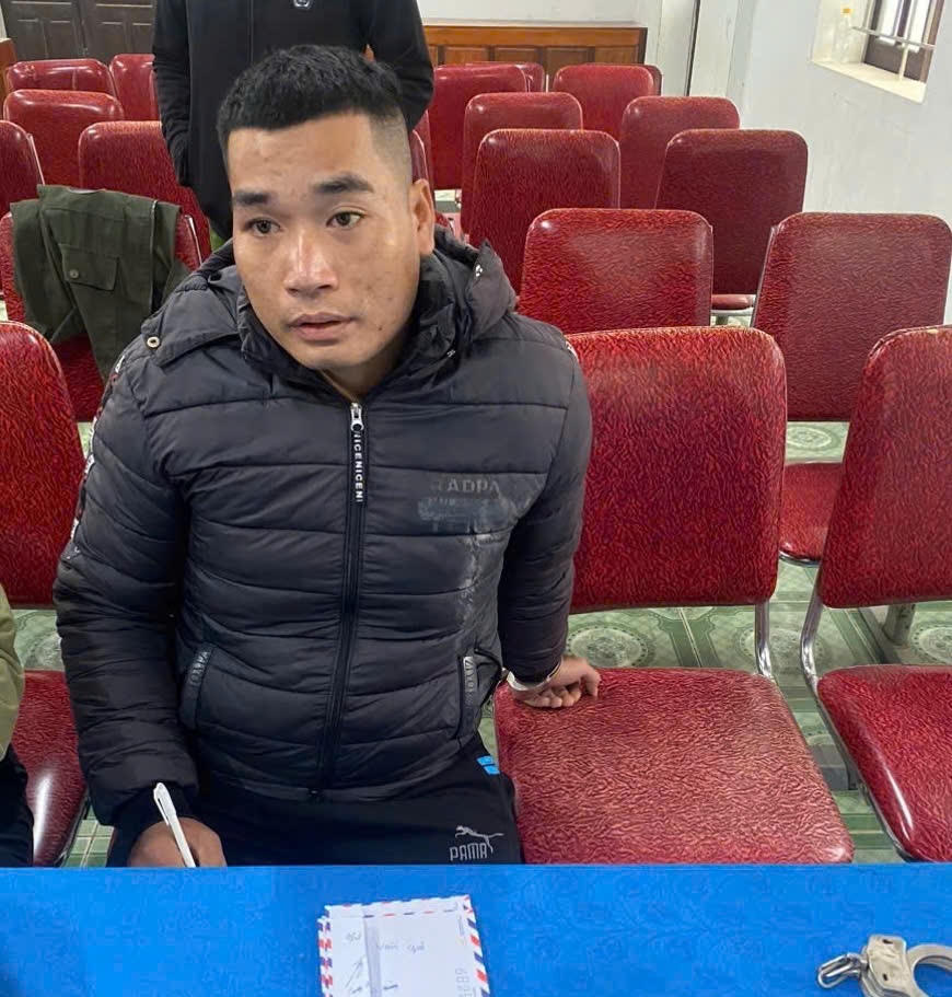 Đối tượng Lữ Văn Thuận tại Cơ quan điều tra. Ảnh: Công an tỉnh Nghệ An