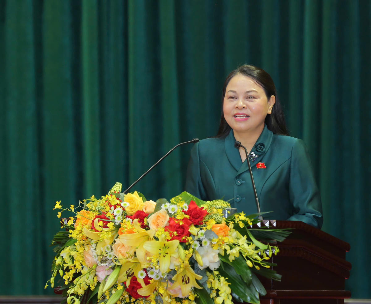 Phó Chủ tịch - Tổng Thư ký Nguyễn Thị Thu Hà đánh giá cao tinh thần trách nhiệm, sự thẳng thắn của các cử tri. Ảnh: Đình Minh