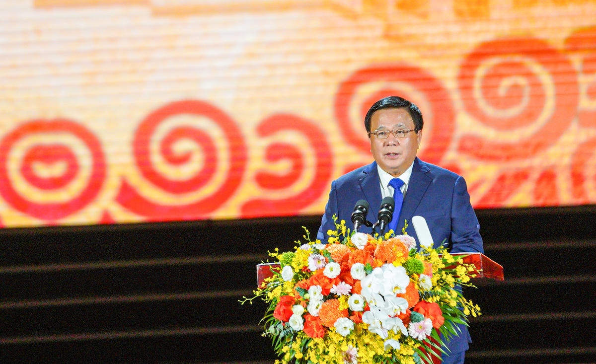 Ông Nguyễn Xuân Thắng đánh giá cao những kết quả mà Đảng bộ, chính quyền và Nhân dân Hà Tĩnh đạt được. Ảnh: Cẩm Kỳ&nbsp;