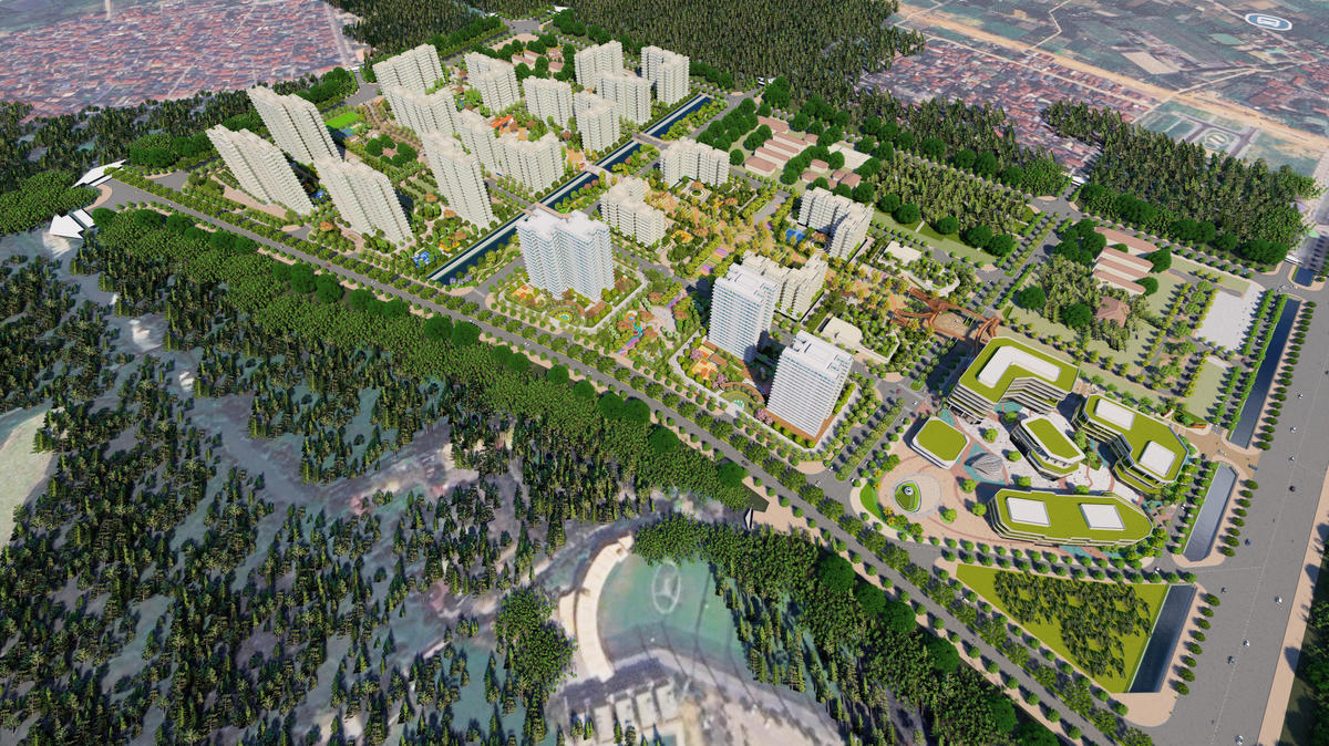 Phối cảnh tổng thể Dự án Nhà ở xã hội Tiên Dương 1