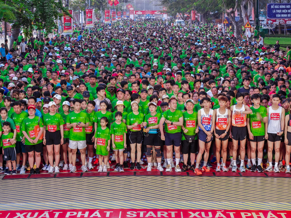 Gần 10.000 vận động viên tham dự Giải Marathon Quốc tế Di Sản Cẩn Thơ.(ảnh: BTC)