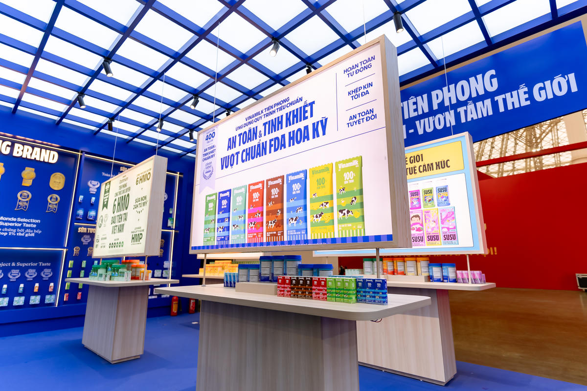 Bộ nhận diện thương hiệu mới thể hiện rõ nét tinh thần đổi mới, sáng tạo của Vinamilk, dưới sự dẫn dắt của bà Mai Kiều Liên (Ảnh: Minh Anh).