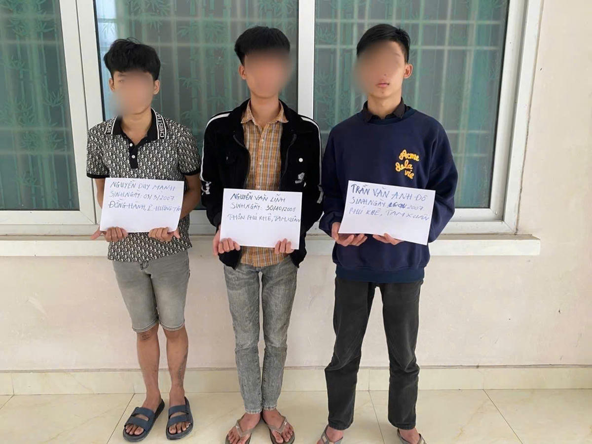 Các đối tượng sử dụng ma túy trái phép. Ảnh: CV.