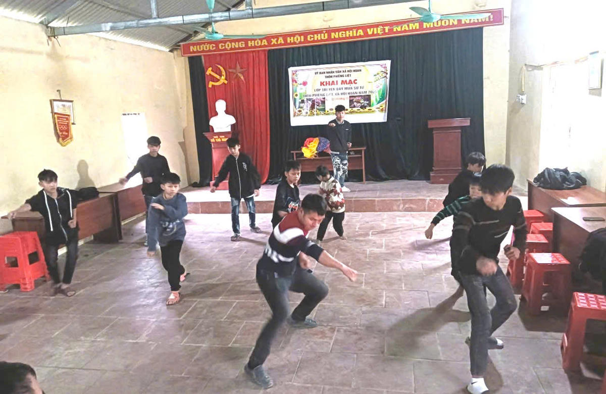 Lớp trẻ đang dần nhận thức cần phải khôi phục và phát huy điệu múa sư tử mèo.